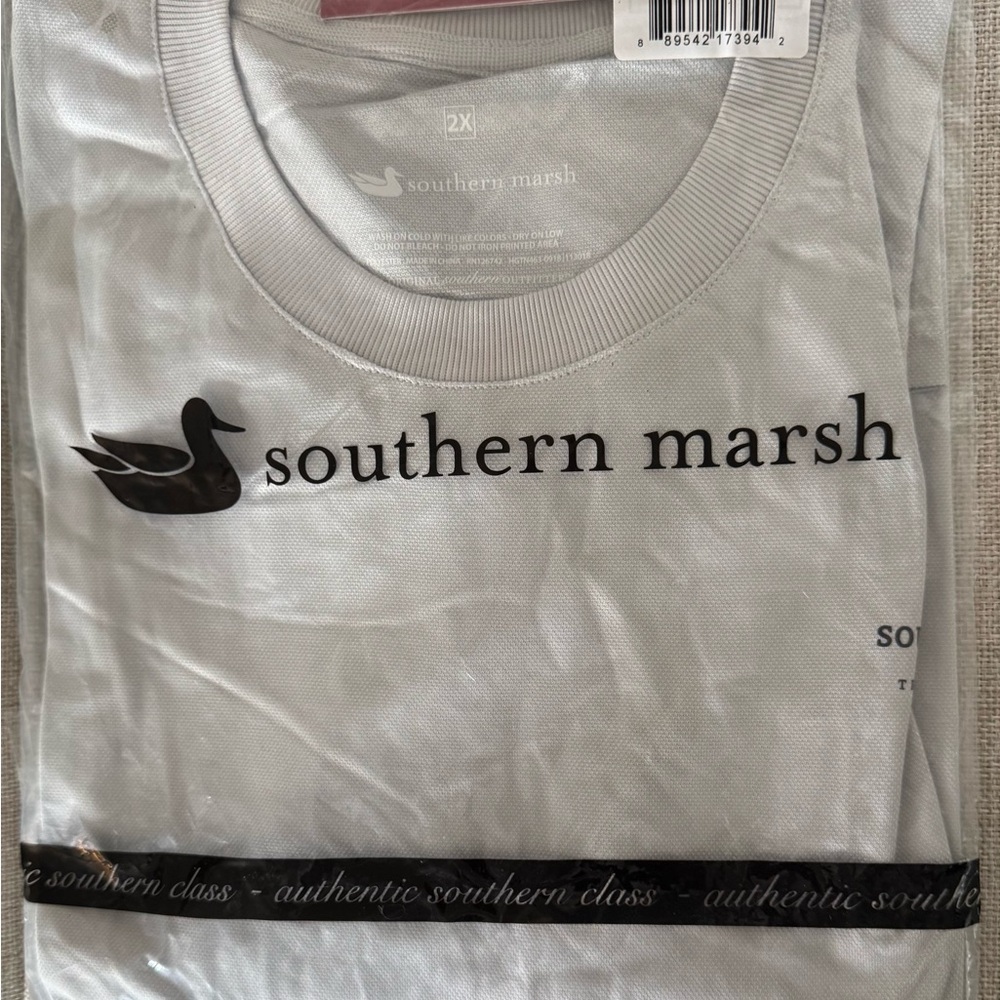 Southern Marsh Light gray Tee with Black Logo.